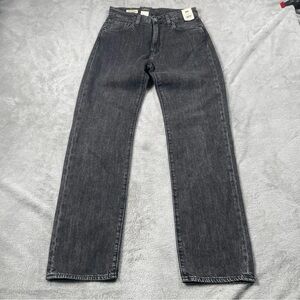 NWT Levi’s 555 Premium Relaxed Straight Jeans Men 28x30 Gray Linen Blend Grunge